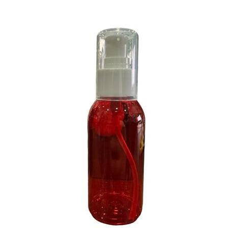 100 ML ŞEFFAF KIRMIZI RENK ŞİŞE LOSYON BAŞLIK